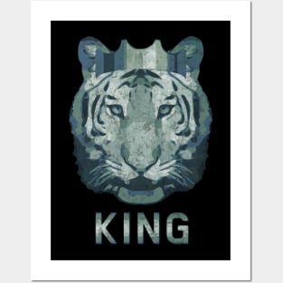 Tiger face king's crown Posters and Art
